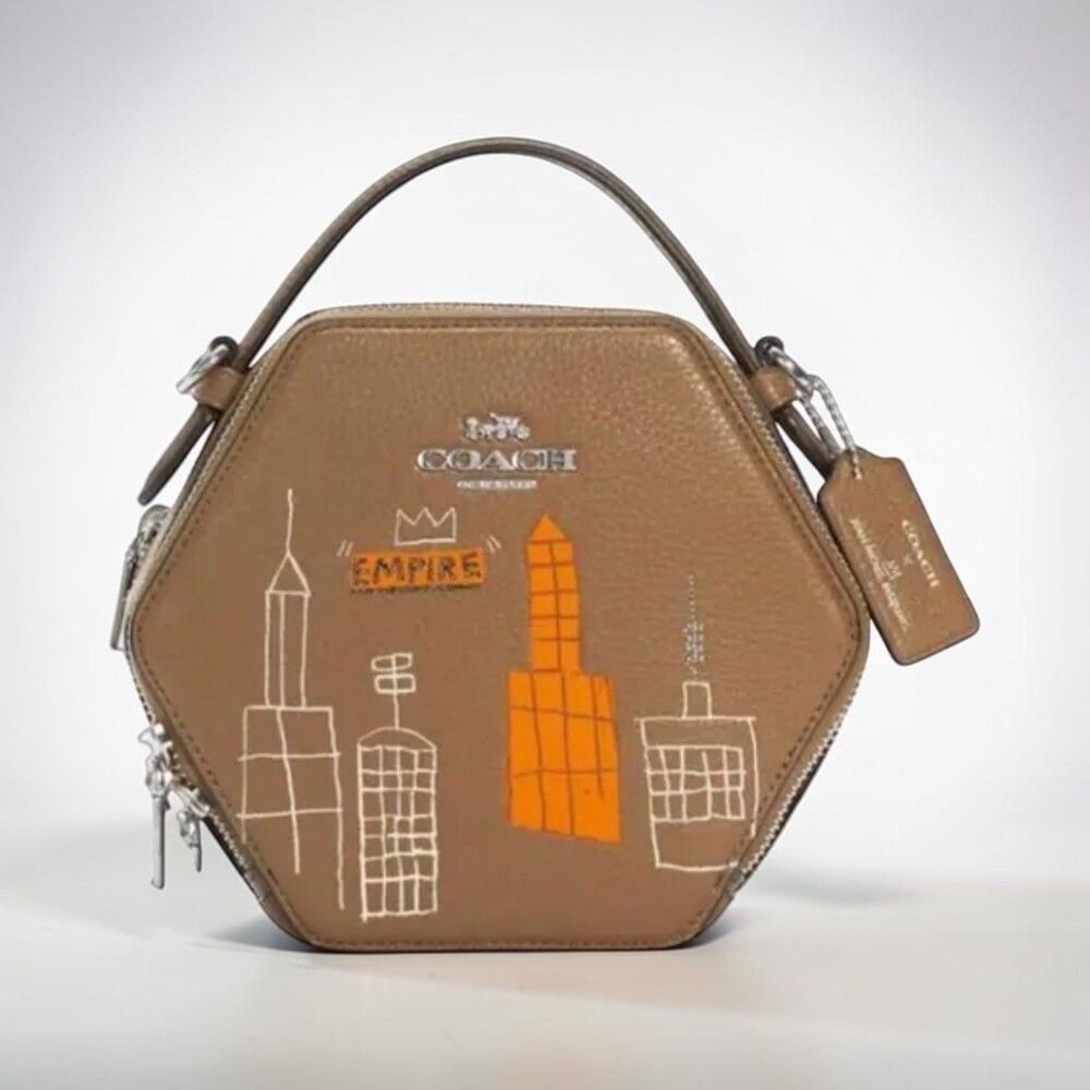 Coach X Jean Michel Basquiat Hexagonal Crossbody C5654 EUC Limited Edition